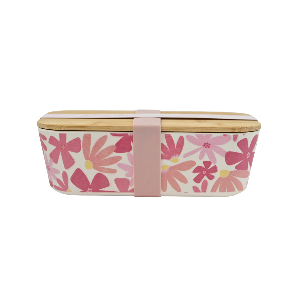 Honeydew Bamboo Printed Lunch Box - PINK FLORA